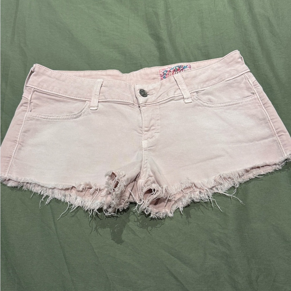 Siwy CAMILLA Frayed Hem Shorts in Desert Pink - Sz 27